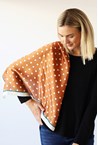 POLKA DOT SCARF - umber crea